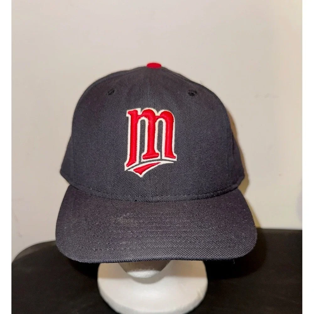 Vintage 90's Minnesota Twins New Era Wool Snapback Hat Cap Size 7 3/4
